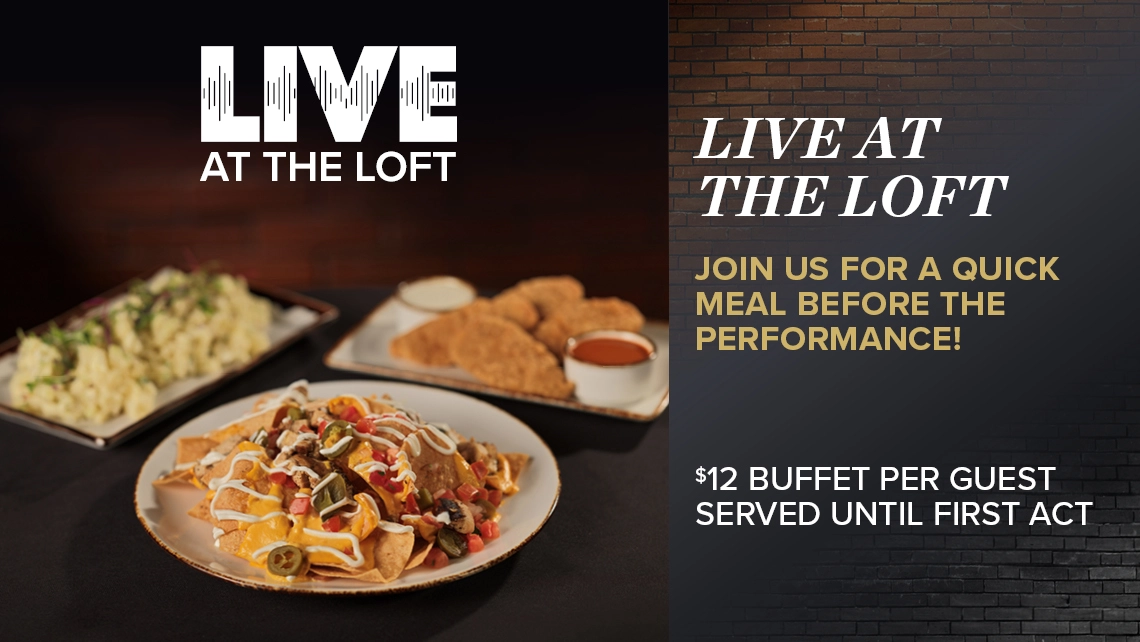Live At The Loft Buffet Card With Details