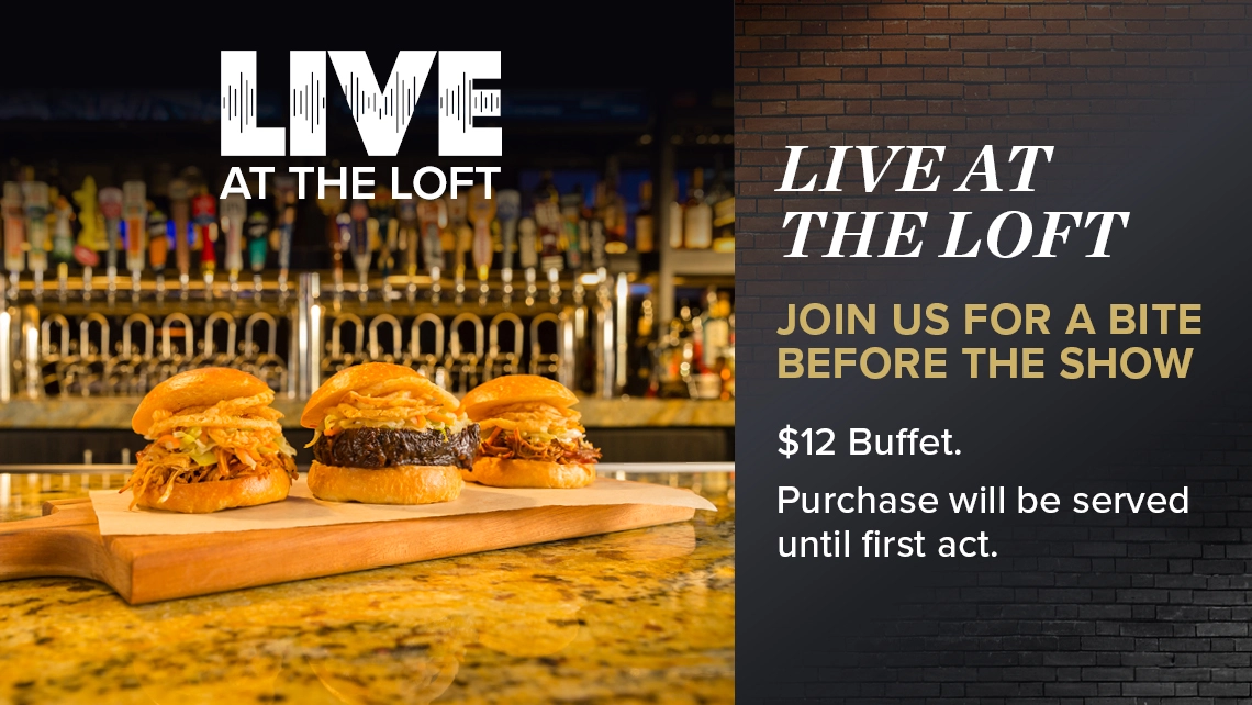 Live At The Loft Buffet Card With Details